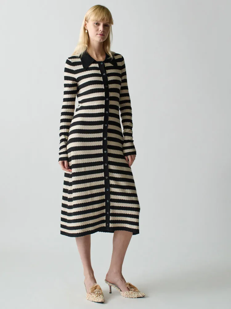 Morrissey Textured Stripe Dress sold by Lingua Franca NYC product image thumbnail 2
