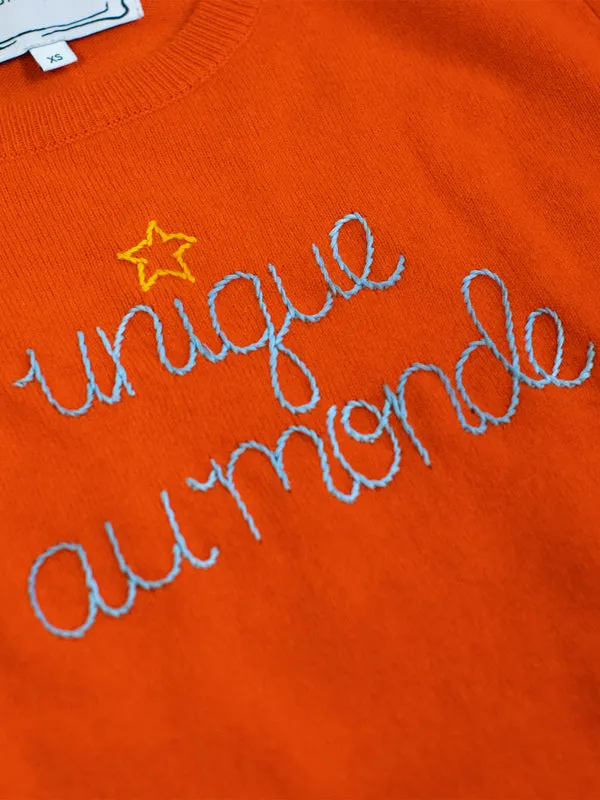 "unique au monde" Crewneck sold by Lingua Franca NYC product image thumbnail 2