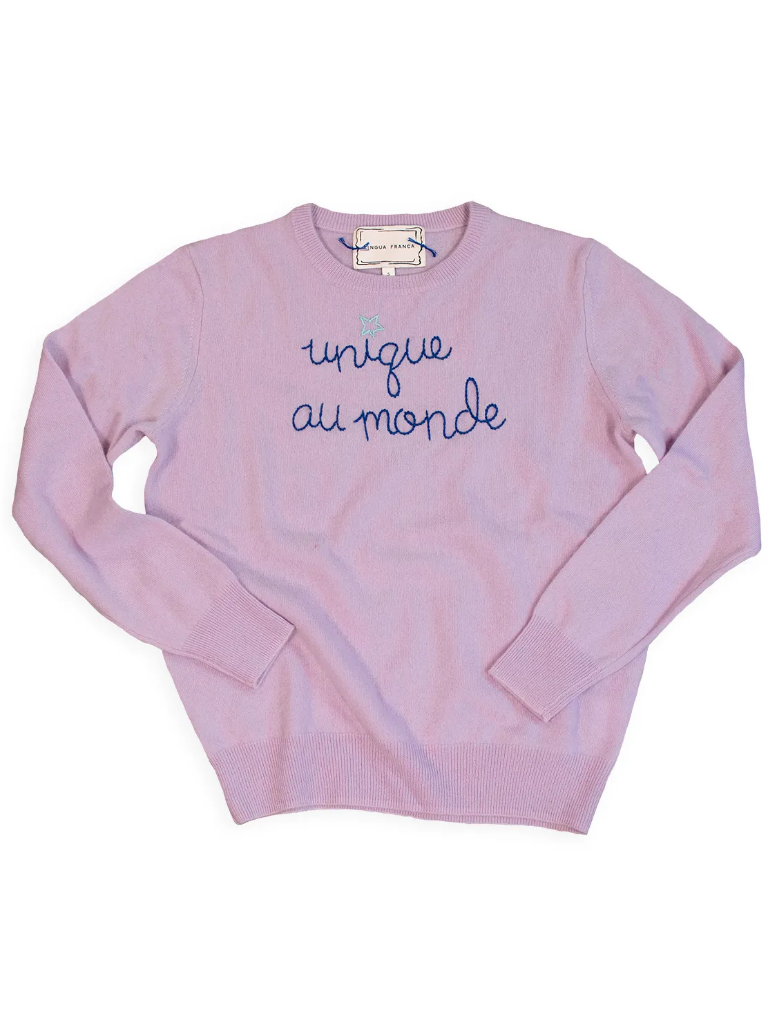"unique au monde" Crewneck sold by Lingua Franca NYC product image thumbnail 3
