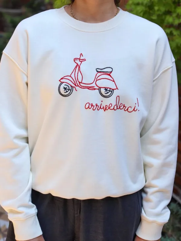 Arrivederci Women's Sweatshirt sold by Lingua Franca NYC