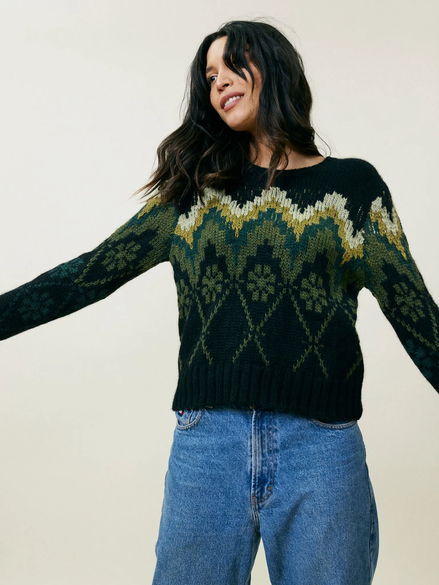 Margaux Zig Zag Sweater sold by Lingua Franca NYC product image thumbnail 2