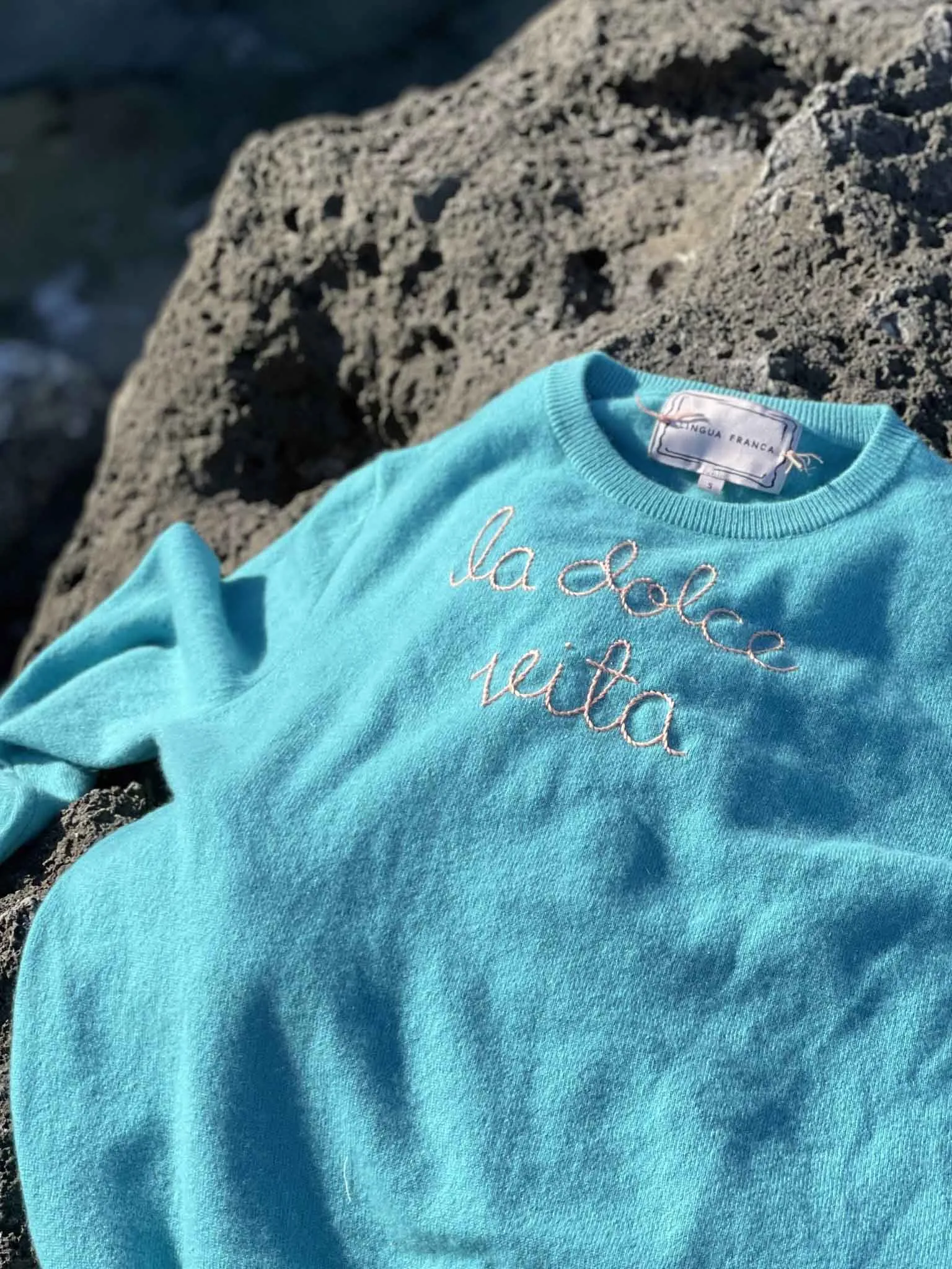 "la dolce vita" Crewneck sold by Lingua Franca NYC