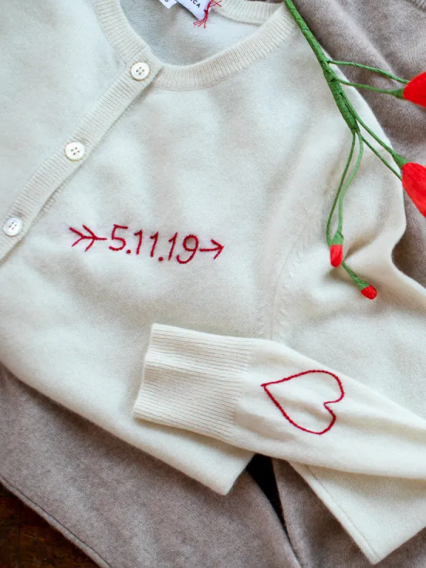 Arrow Date Cardigan sold by Lingua Franca NYC