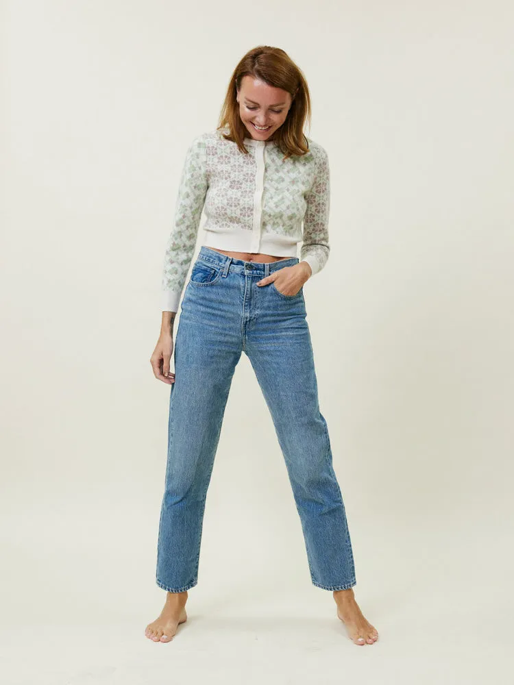 Jacquard Cropped Cardigan sold by Lingua Franca NYC product image thumbnail 3