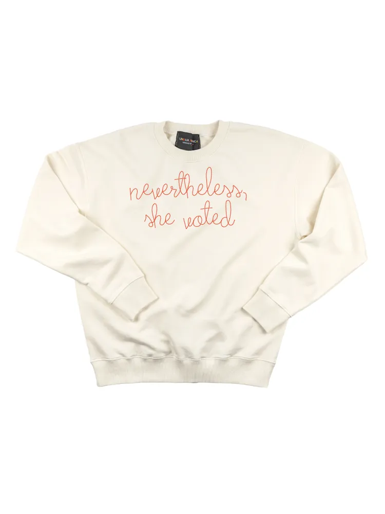 "nevertheless, she voted" Women's Sweartshirt sold by Lingua Franca NYC product image thumbnail 2