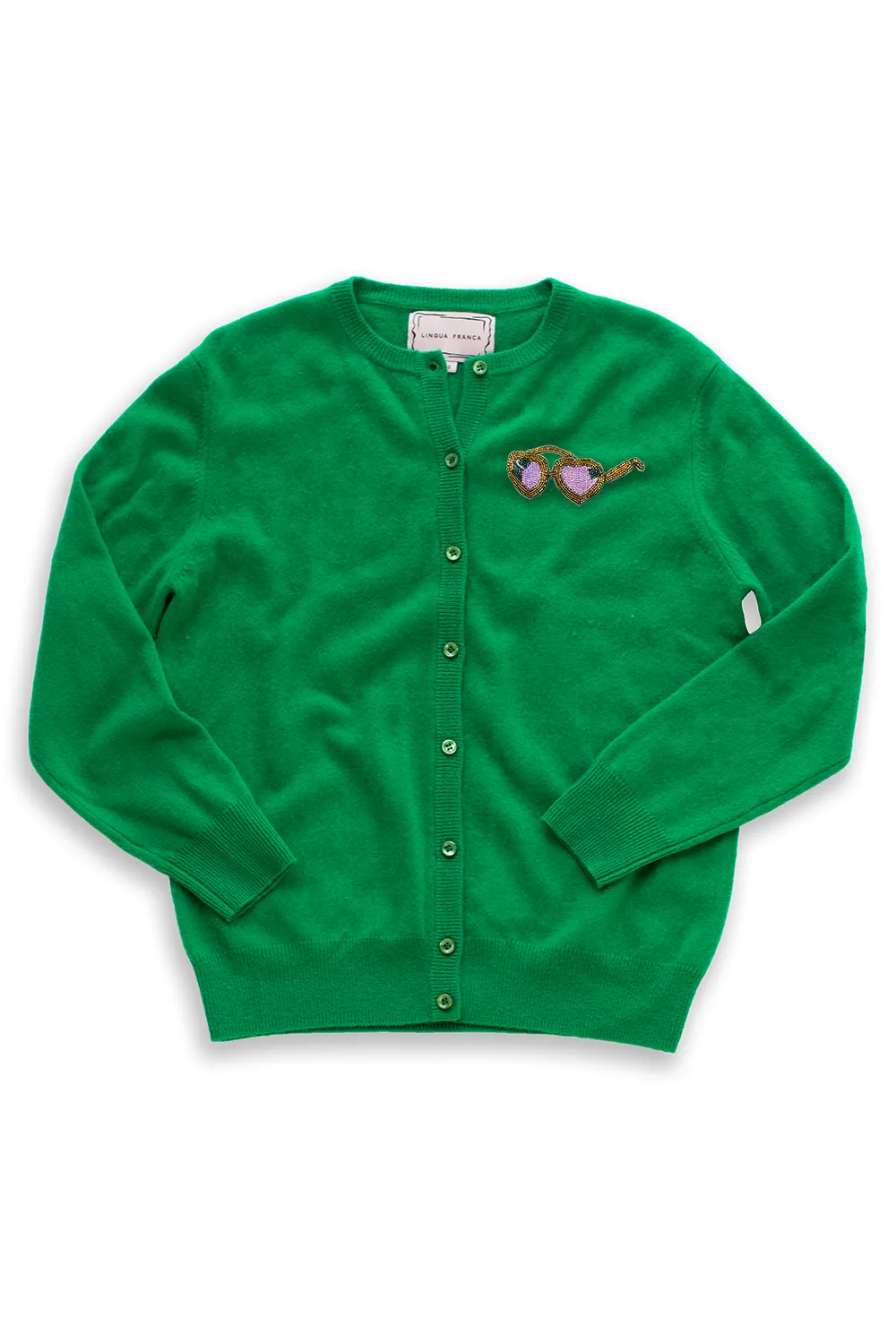 Beaded Sunglasses Cardigan sold by Lingua Franca NYC product image thumbnail 5