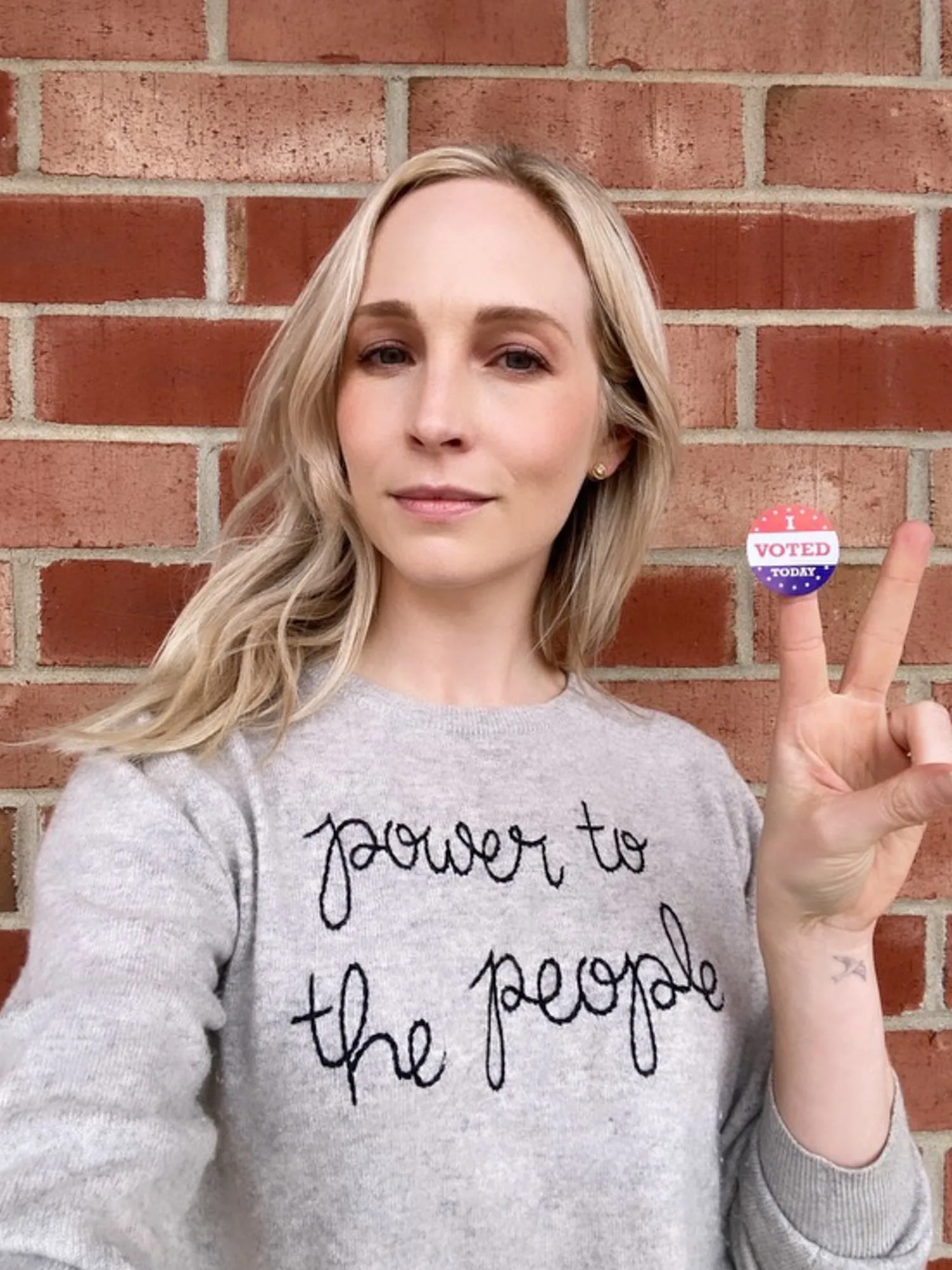 "power to the people" Crewneck sold by Lingua Franca NYC