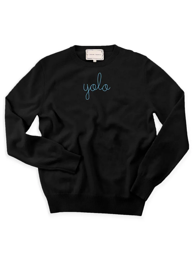 "yolo" Crewneck sold by Lingua Franca NYC product image thumbnail 5