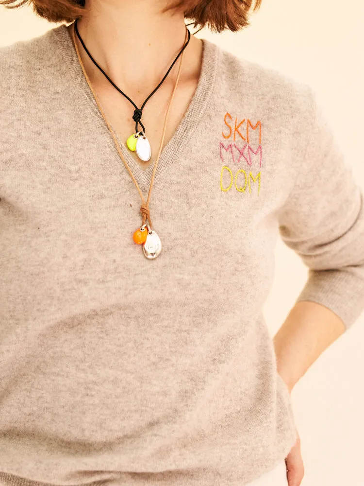 Stacked Monogram V-Neck sold by Lingua Franca NYC