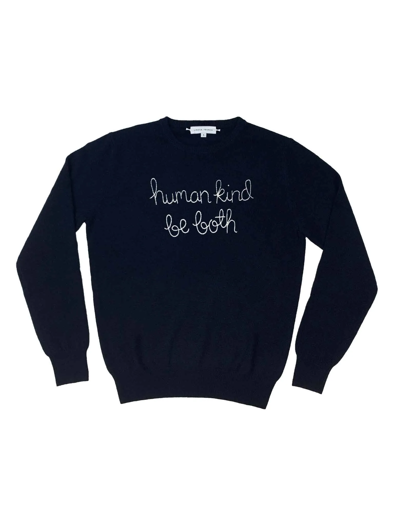 "human kind be both" Crewneck sold by Lingua Franca NYC