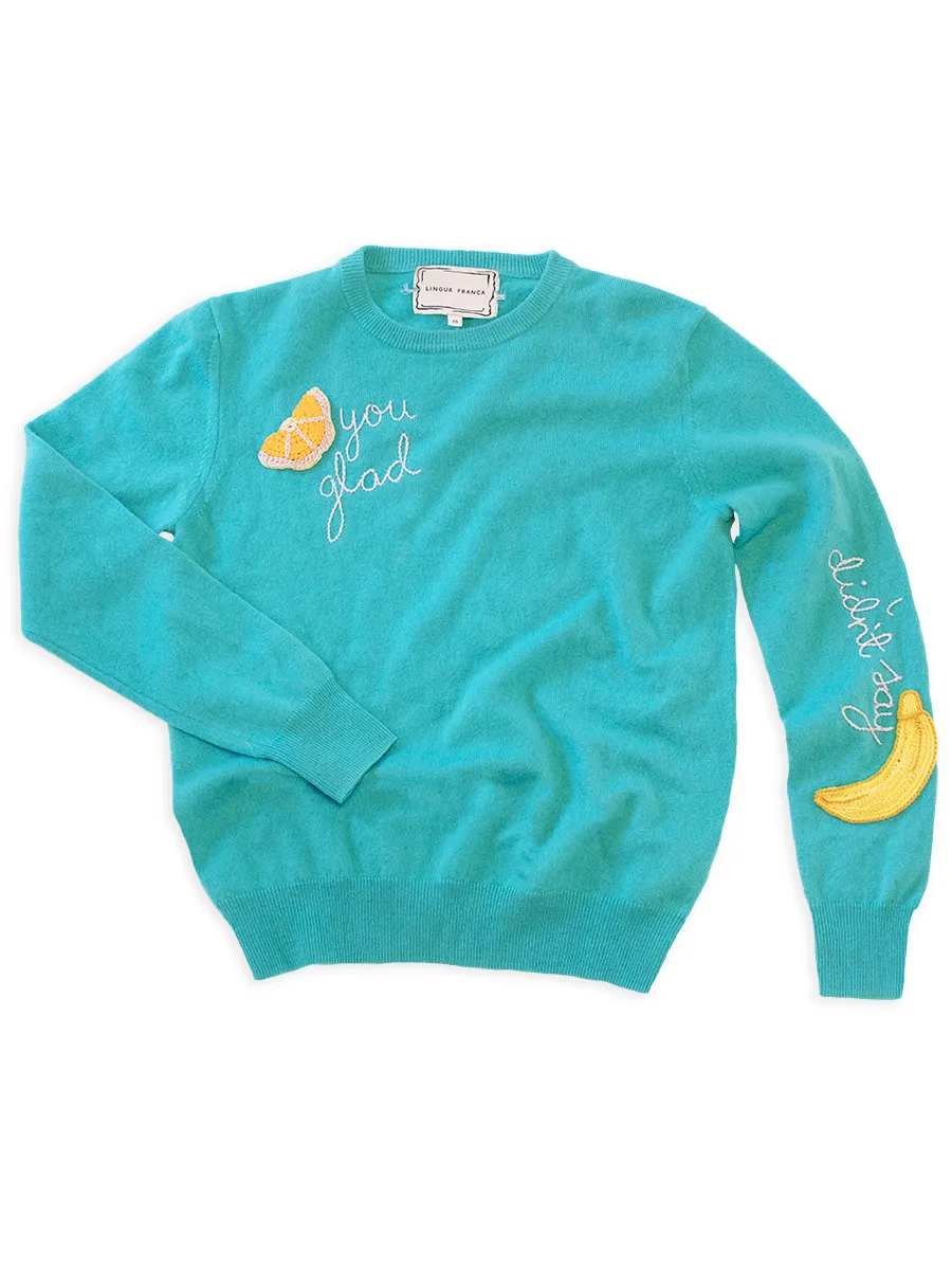 Orange You Glad Crewneck sold by Lingua Franca NYC product image thumbnail 5