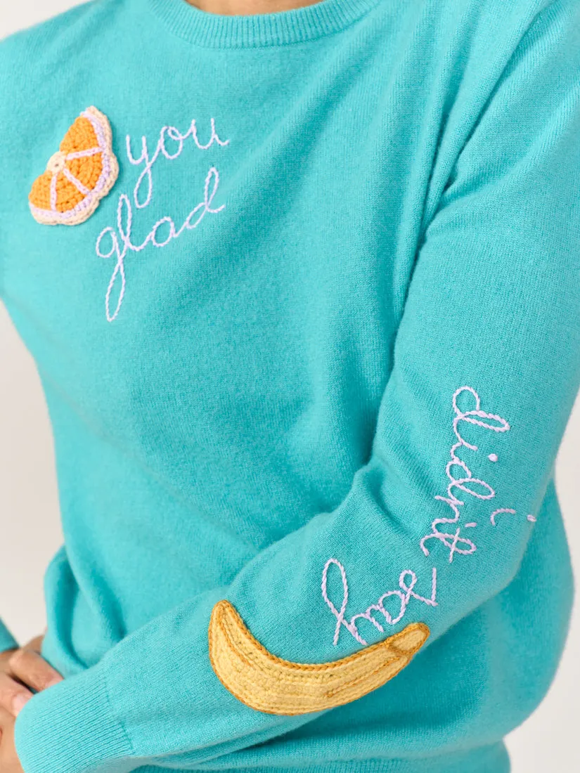 Orange You Glad Crewneck sold by Lingua Franca NYC product image thumbnail 4