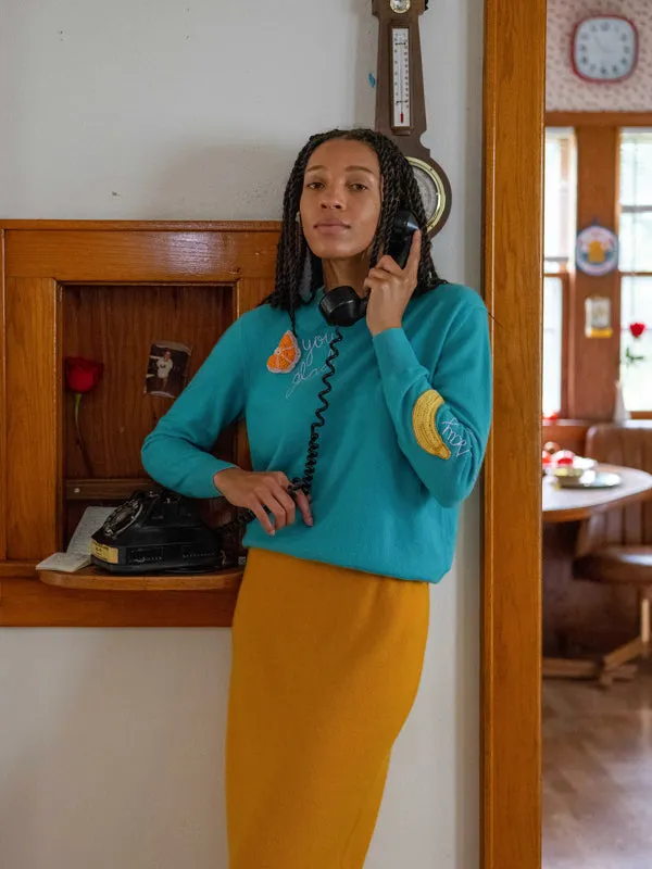 Orange You Glad Crewneck sold by Lingua Franca NYC product image thumbnail 3