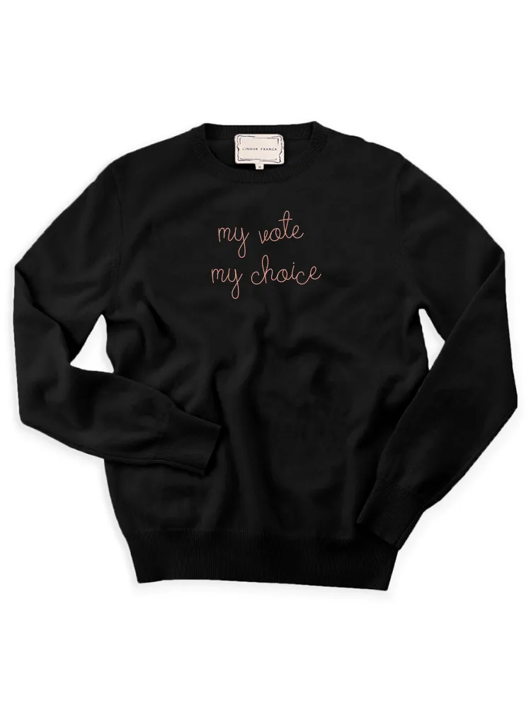 "my vote my choice" Crewneck sold by Lingua Franca NYC product image thumbnail 3