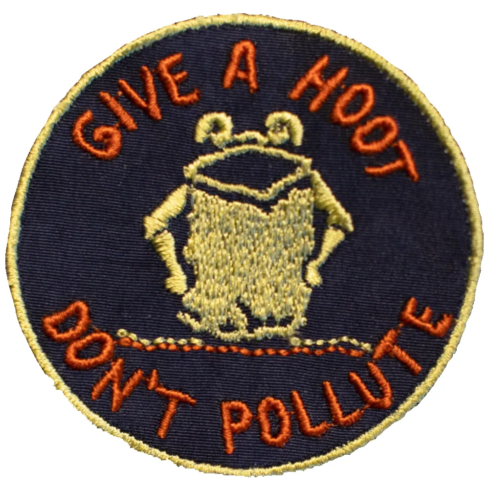 Give A Hoot Don't Pollute Patch sold by Lingua Franca NYC product image thumbnail 2