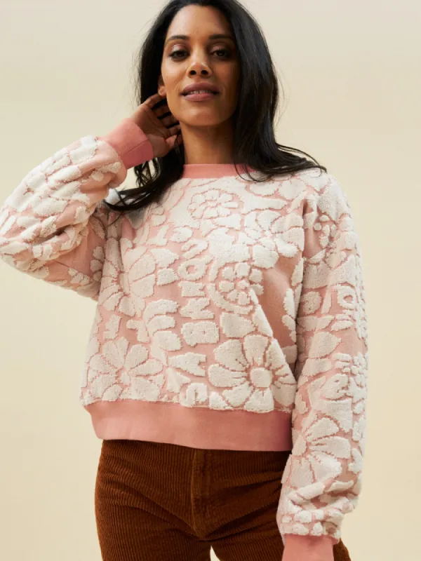 Floral Terry Pullover made by Lingua Franca NYC