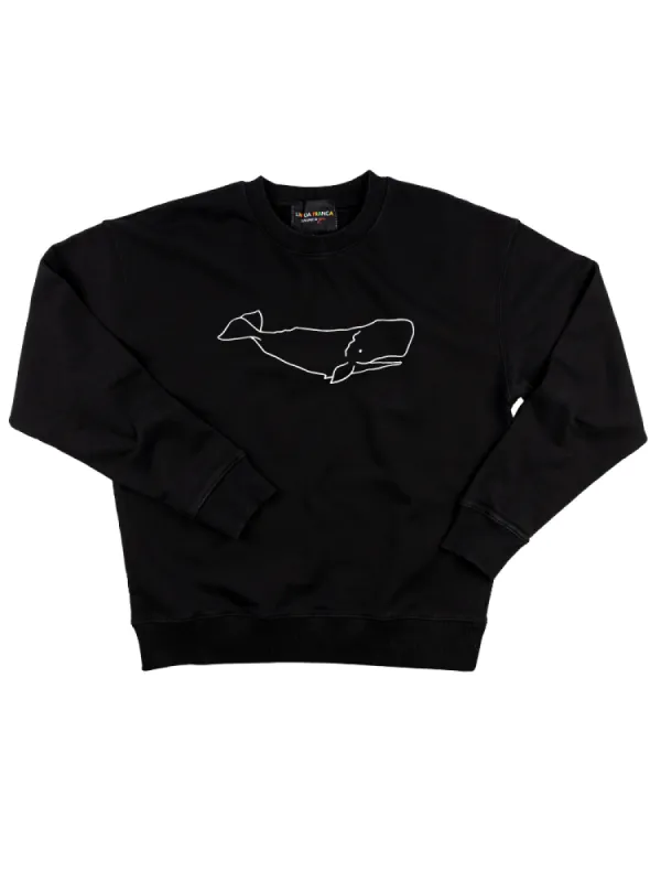 "whale" Men's Sweatshirt sold by Lingua Franca NYC