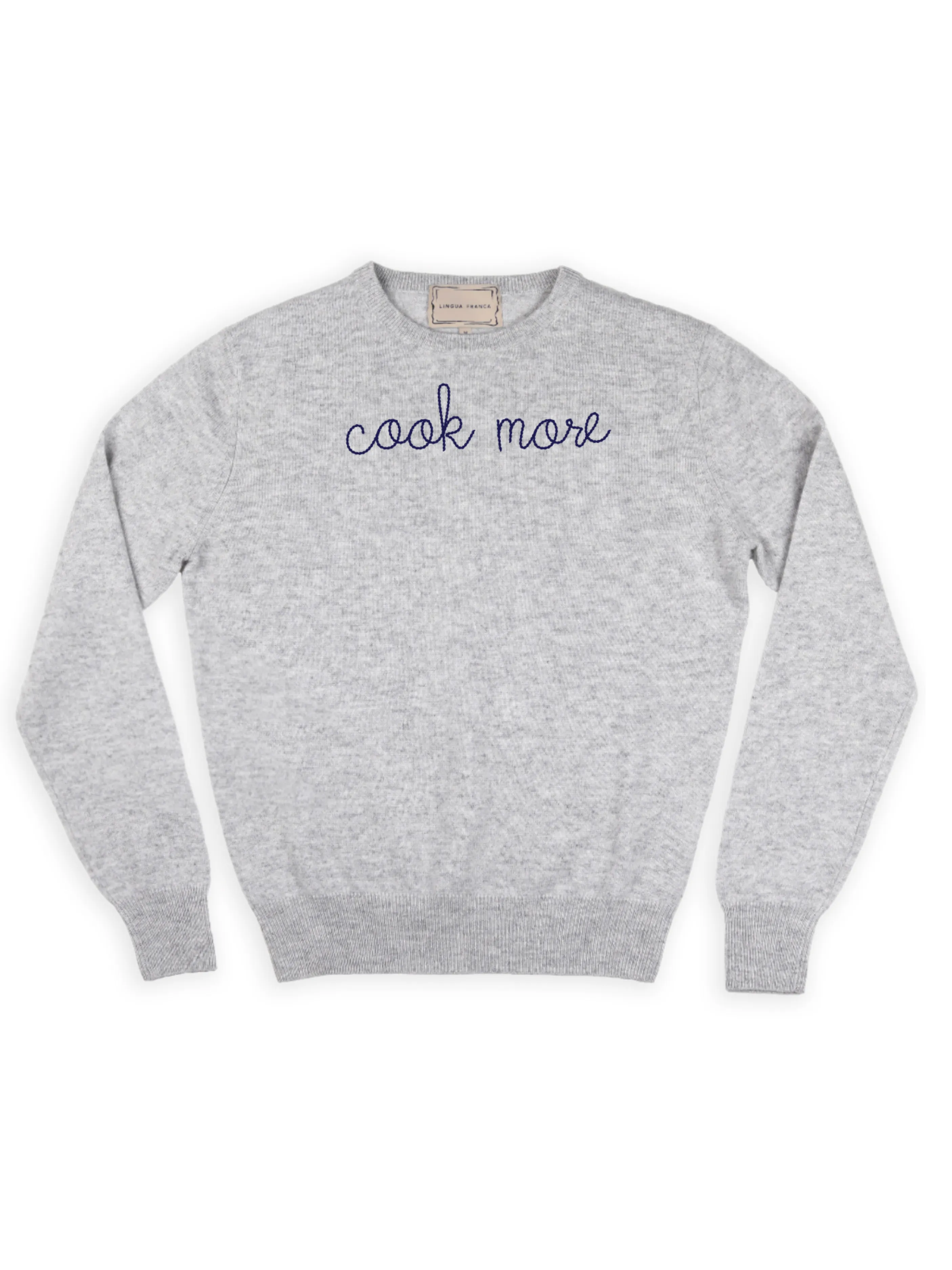 "cook more" Crewneck sold by Lingua Franca NYC product image thumbnail 2