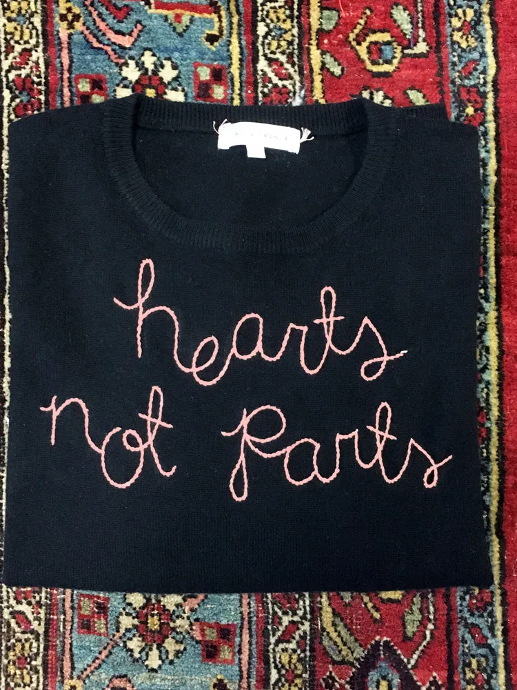 "hearts not parts" Crewneck sold by Lingua Franca NYC product image thumbnail 2