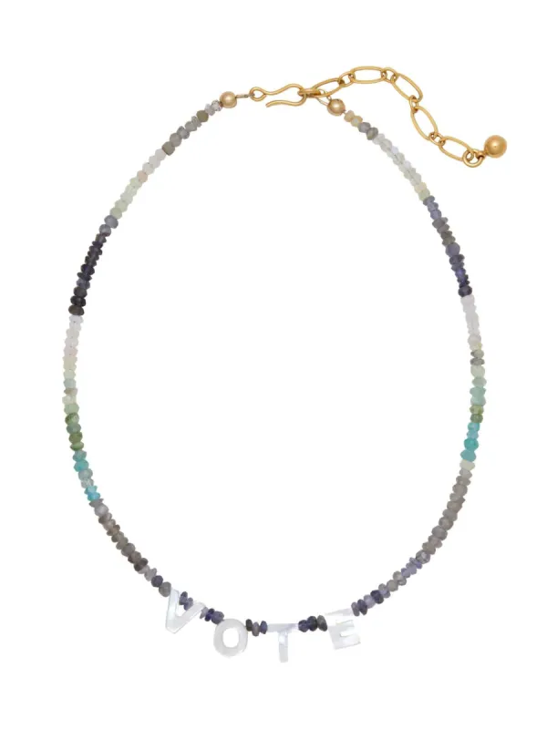 Vote Ombre Necklace sold by Lingua Franca NYC