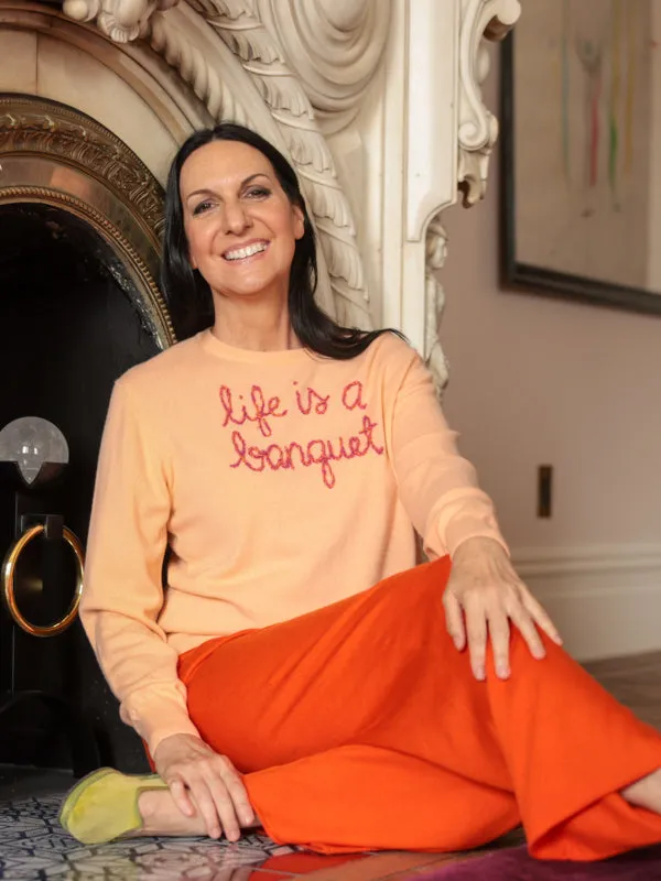 "life is a banquet" Crewneck sold by Lingua Franca NYC product image thumbnail 2