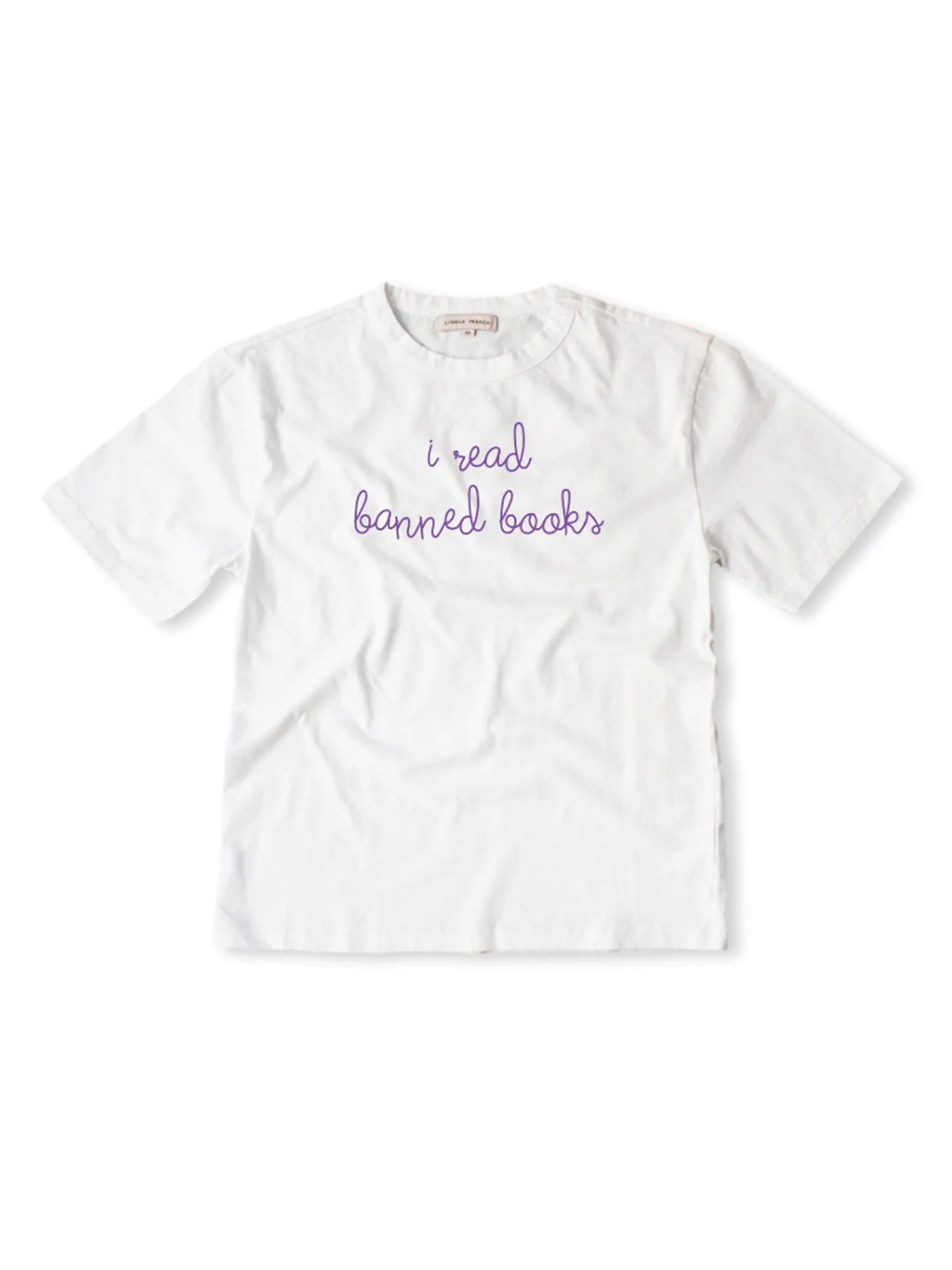 "i read banned books" T-Shirt sold by Lingua Franca NYC product image thumbnail 2
