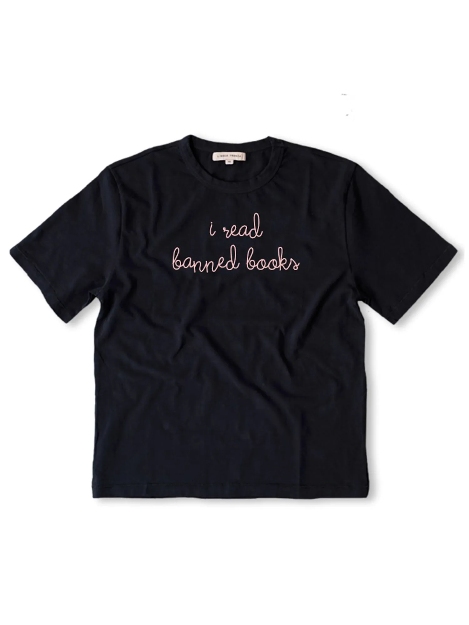 "i read banned books" T-Shirt sold by Lingua Franca NYC product image thumbnail 3