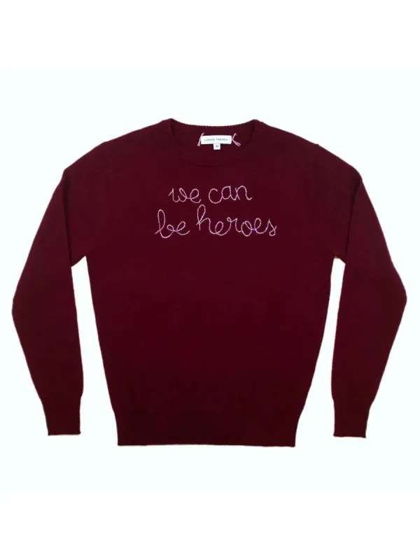 "we can be heroes" Crewneck sold by Lingua Franca NYC