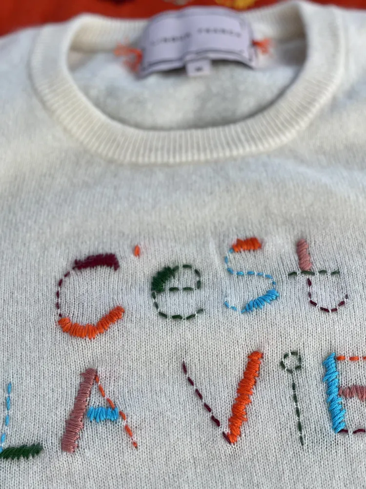 "c'est la vie" Short Sleeve sold by Lingua Franca NYC product image thumbnail 2