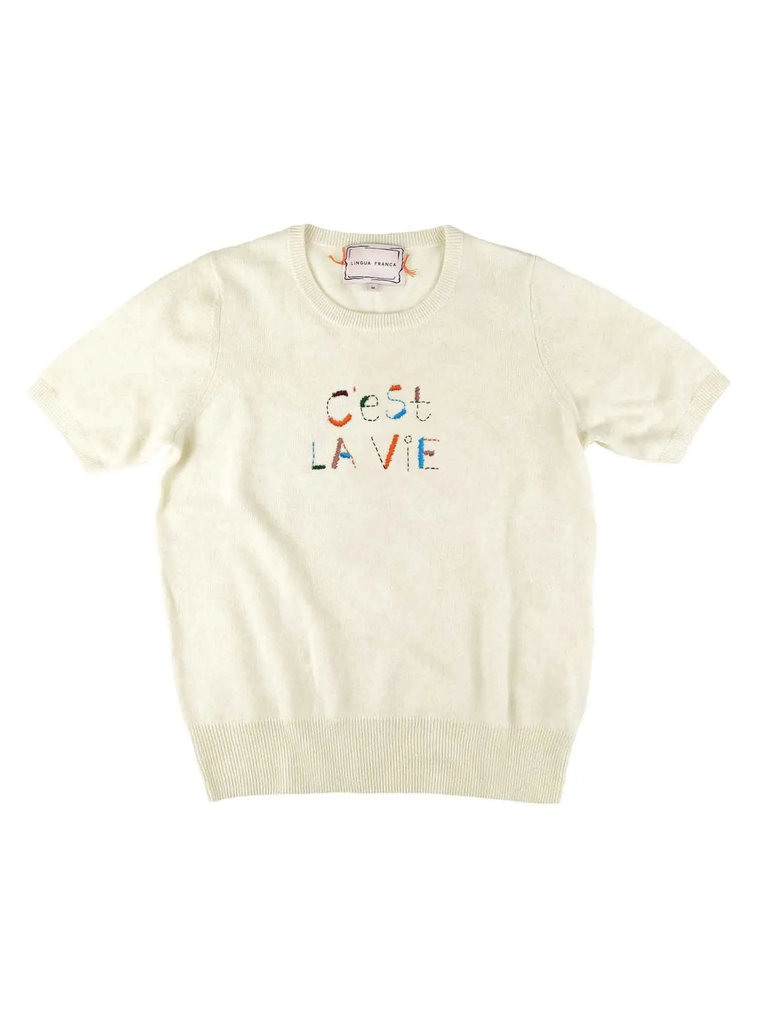 "c'est la vie" Short Sleeve sold by Lingua Franca NYC