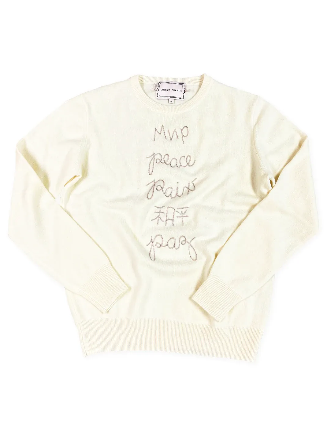 Peace Crewneck sold by Lingua Franca NYC