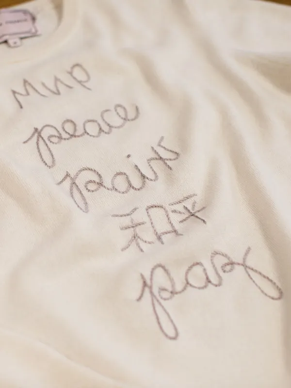 Peace Crewneck sold by Lingua Franca NYC product image thumbnail 2