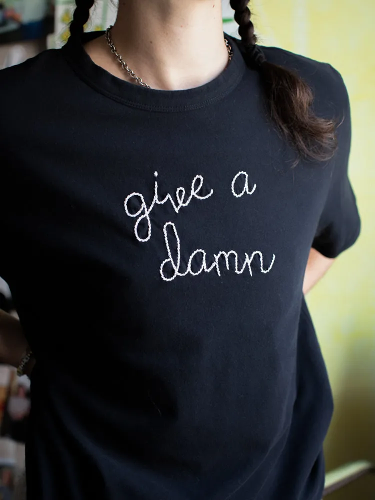 "give a damn" T-Shirt sold by Lingua Franca NYC