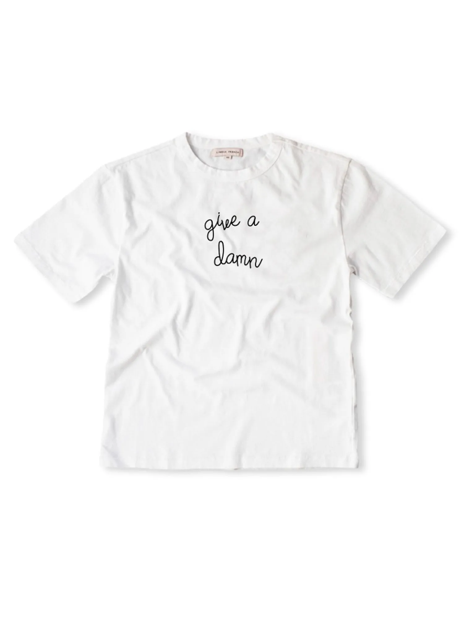 "give a damn" T-Shirt sold by Lingua Franca NYC product image thumbnail 4