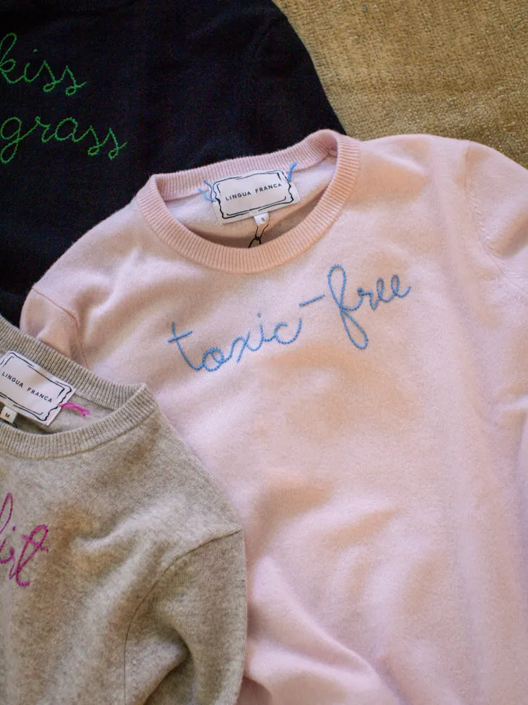 "toxic-free" Crewneck sold by Lingua Franca NYC product image thumbnail 2