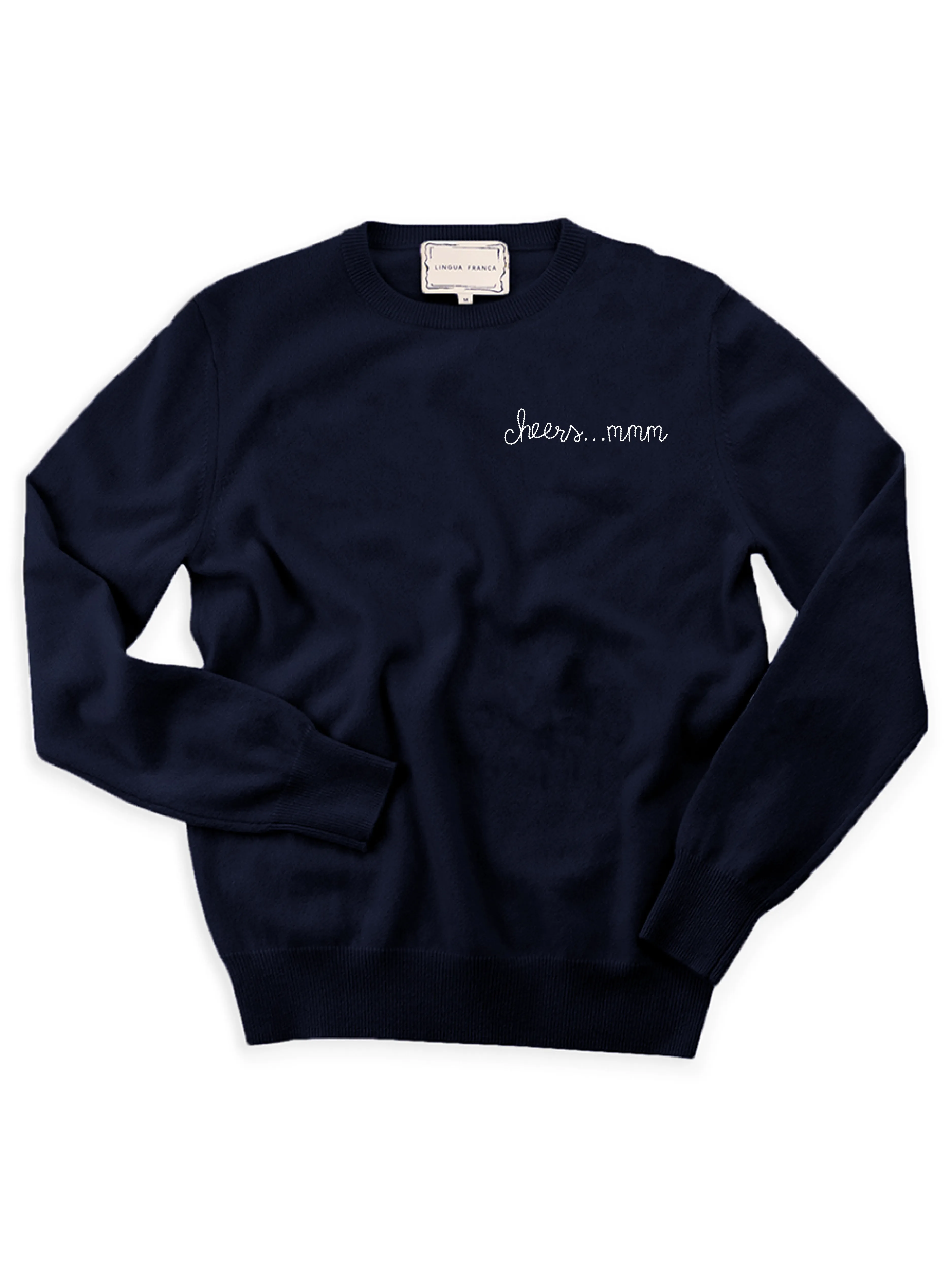 "cheers mmm" Crewneck sold by Lingua Franca NYC product image thumbnail 2