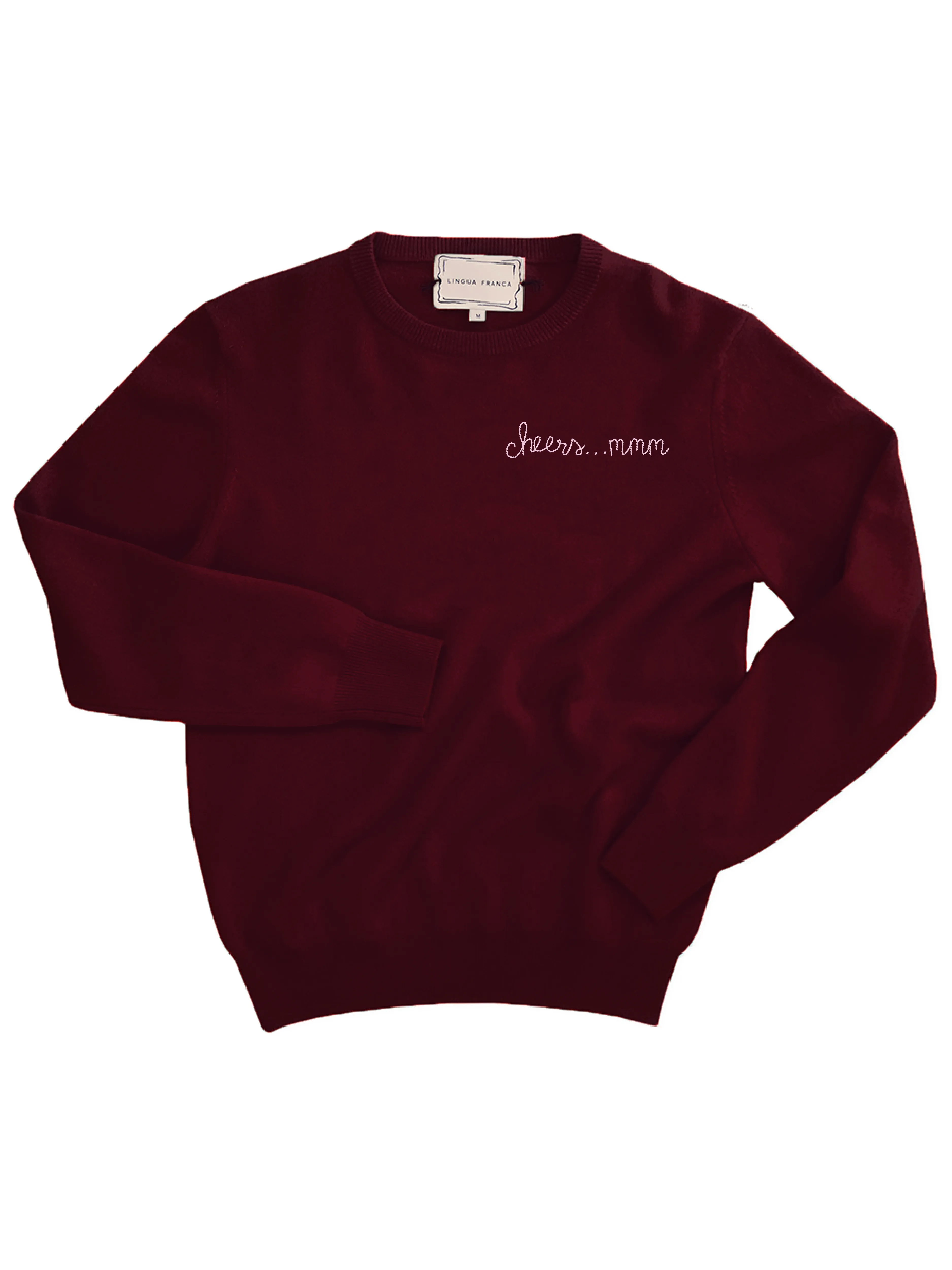"cheers mmm" Crewneck sold by Lingua Franca NYC product image thumbnail 3