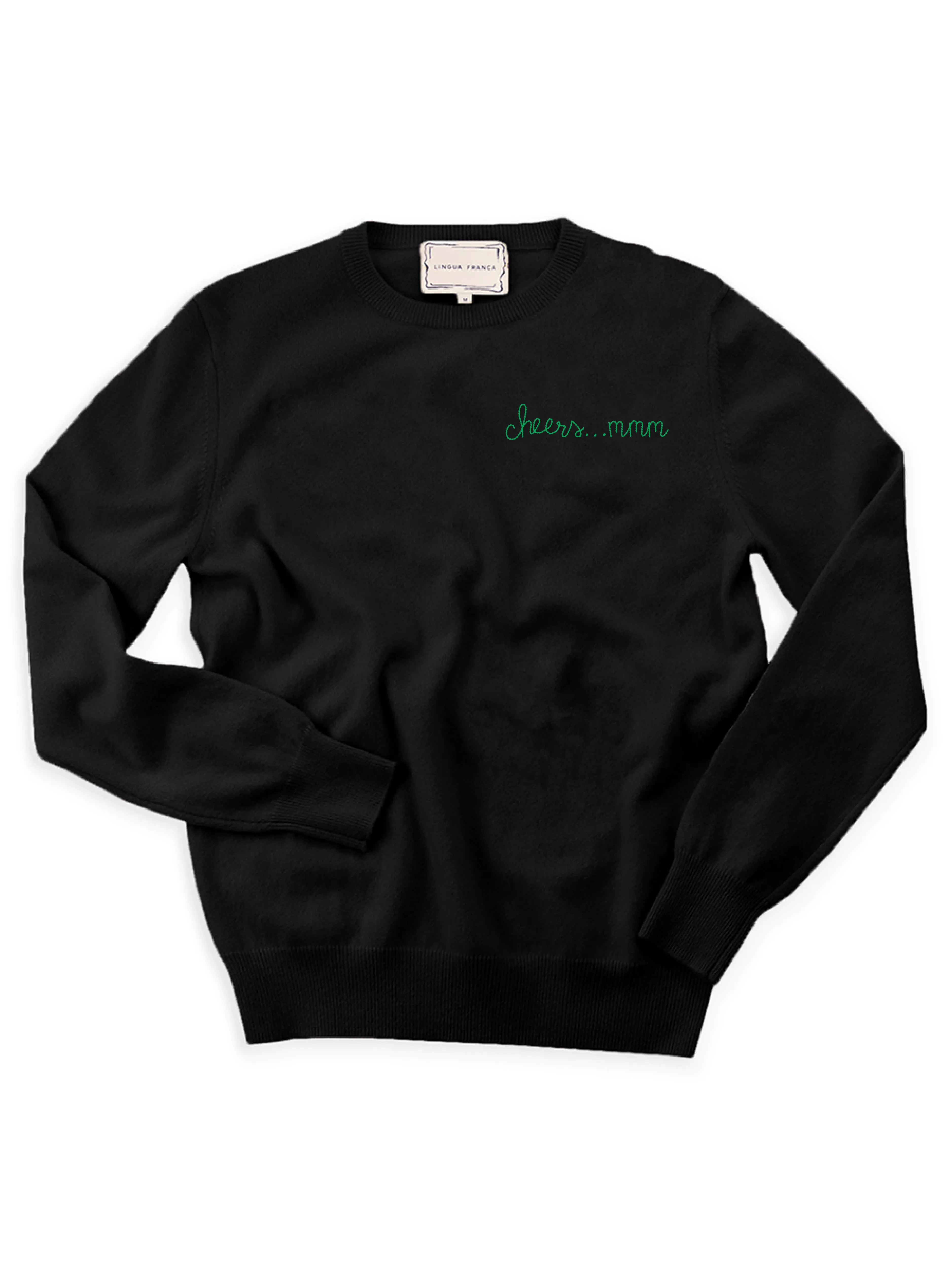 "cheers mmm" Crewneck sold by Lingua Franca NYC product image thumbnail 5