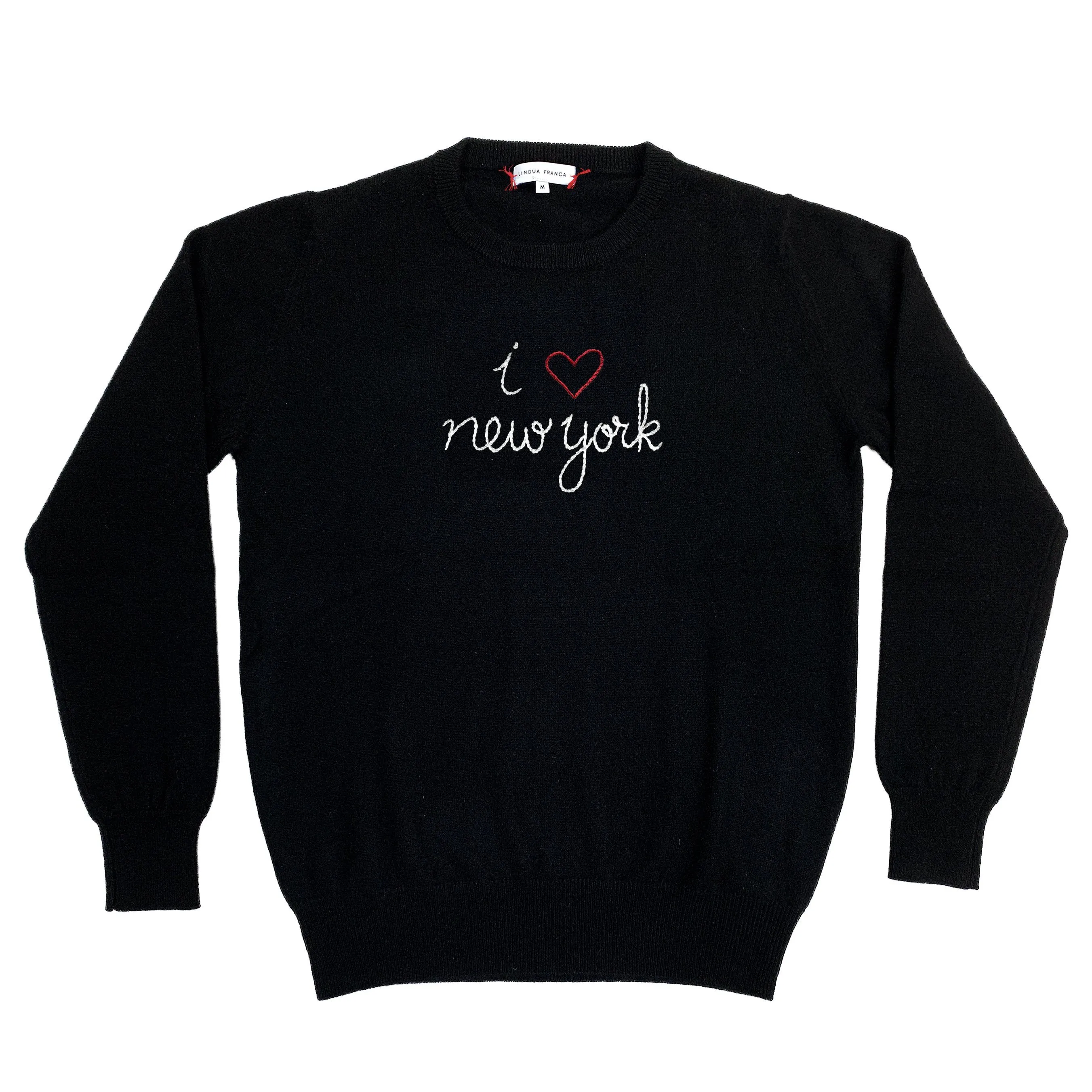 "i heart new york" Women's Crewneck sold by Lingua Franca NYC product image thumbnail 2
