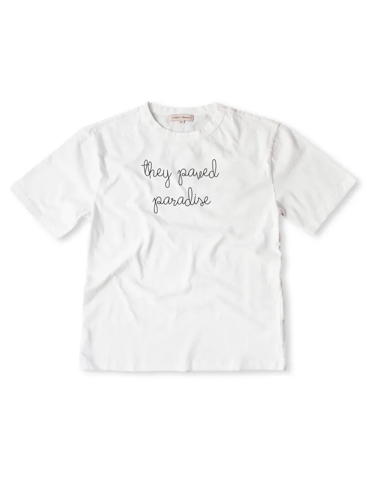 "they paved paradise" T-Shirt sold by Lingua Franca NYC product image thumbnail 2