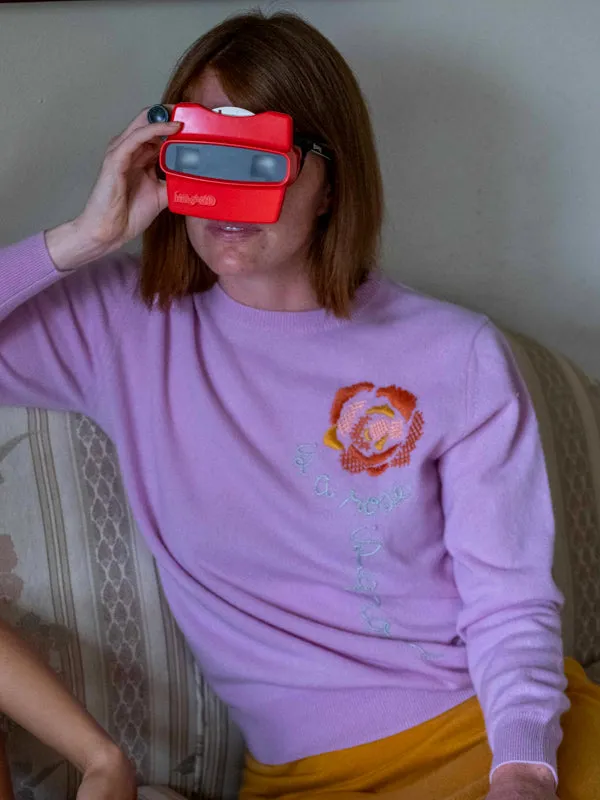 A Rose is a Rose Sweater sold by Lingua Franca NYC product image thumbnail 3