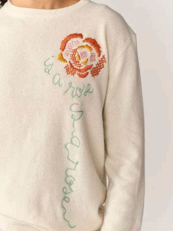 A Rose is a Rose Sweater sold by Lingua Franca NYC