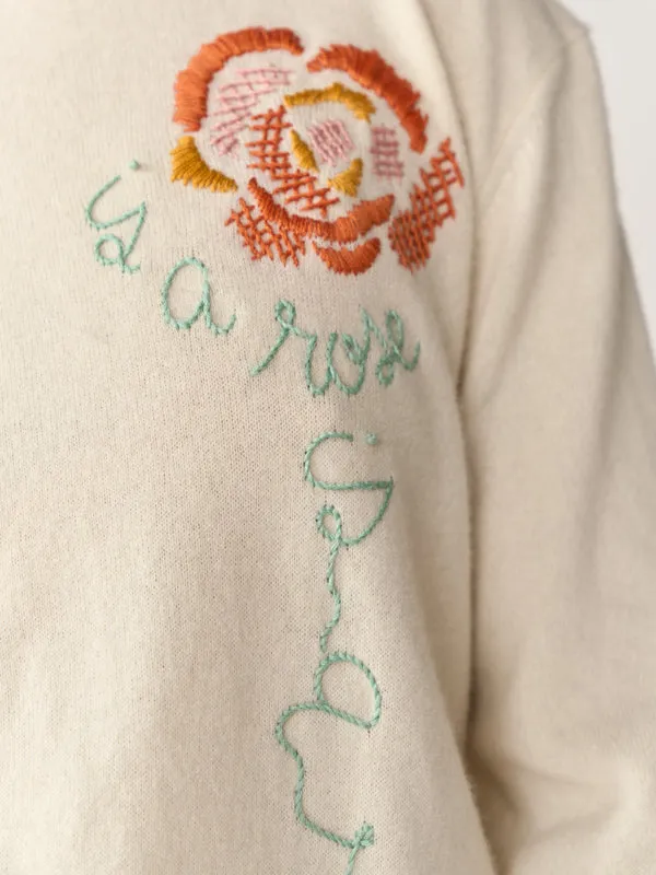 A Rose is a Rose Sweater sold by Lingua Franca NYC product image thumbnail 5