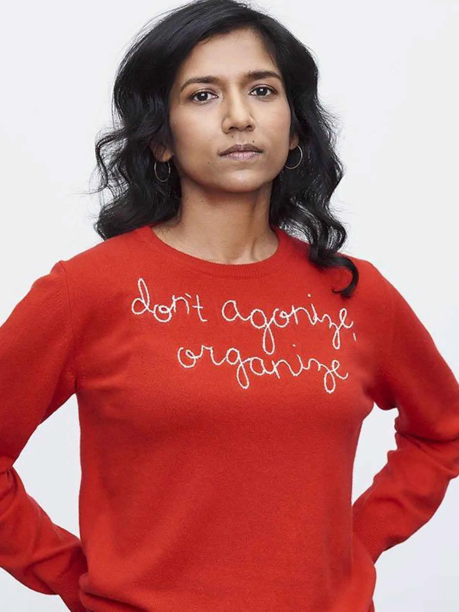 "don't agonize, organize" Crewneck sold by Lingua Franca NYC