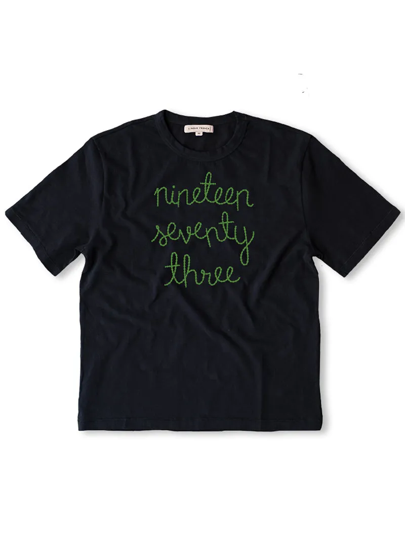 "nineteen seventy three" T-Shirt sold by Lingua Franca NYC product image thumbnail 4