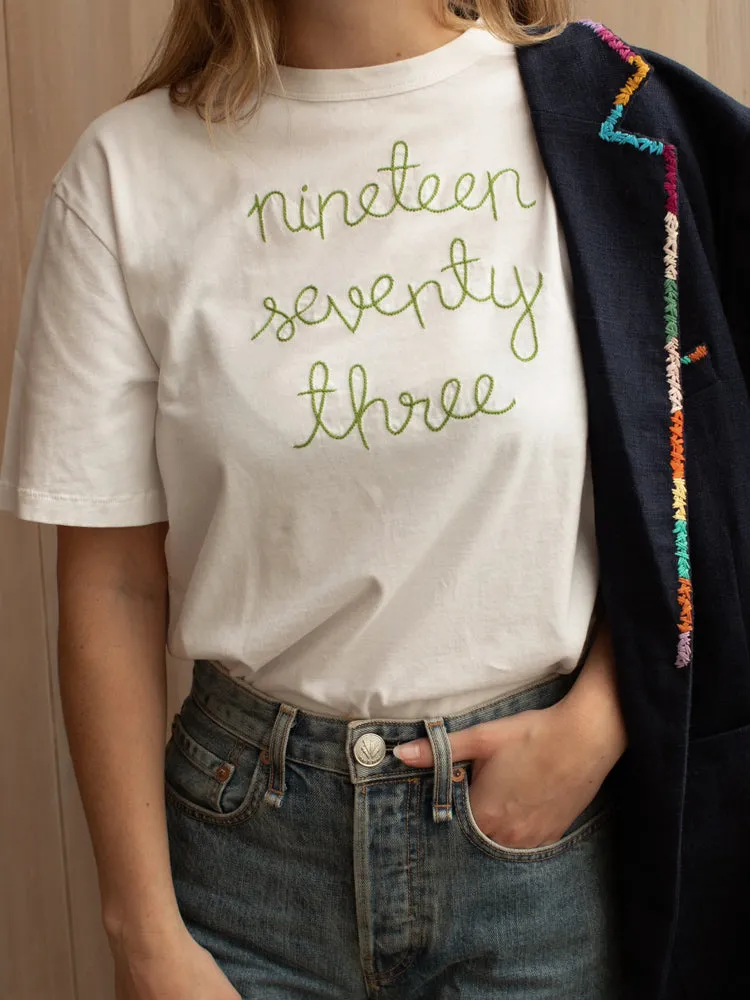 "nineteen seventy three" T-Shirt sold by Lingua Franca NYC