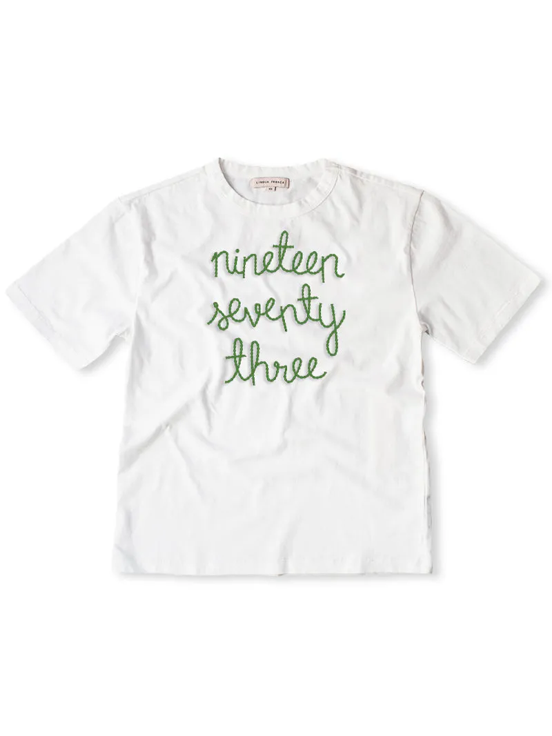 "nineteen seventy three" T-Shirt sold by Lingua Franca NYC product image thumbnail 3