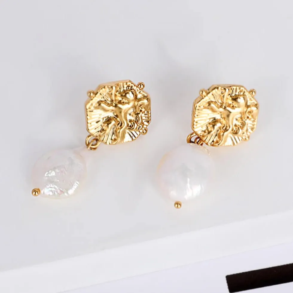 Pearl Drop Earrings sold by Mason & Madison Co. product image thumbnail 4