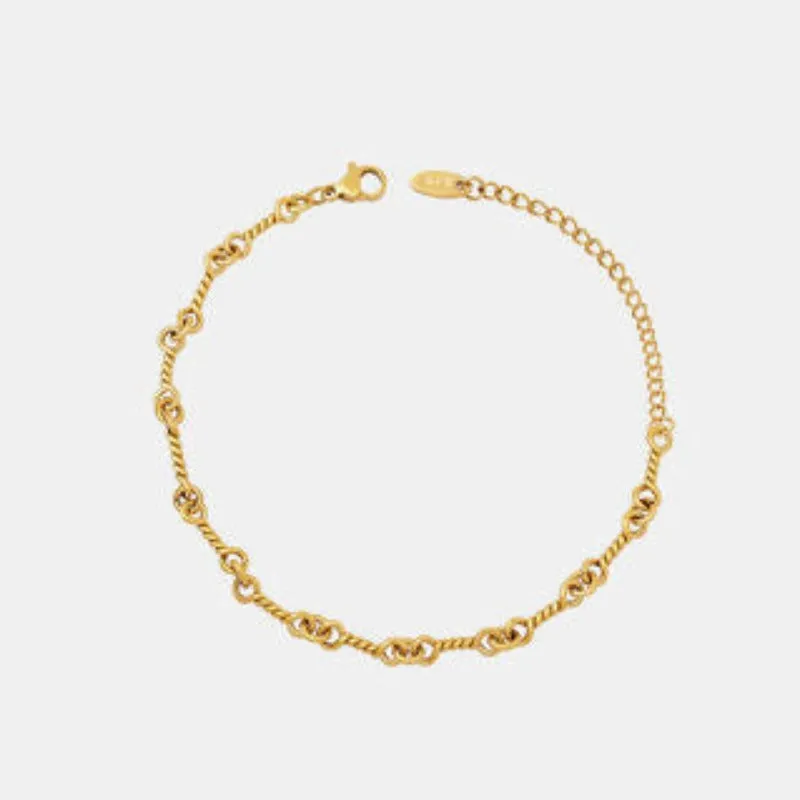 18K Gold Rope Link Chain Bracelet sold by Mason & Madison Co.