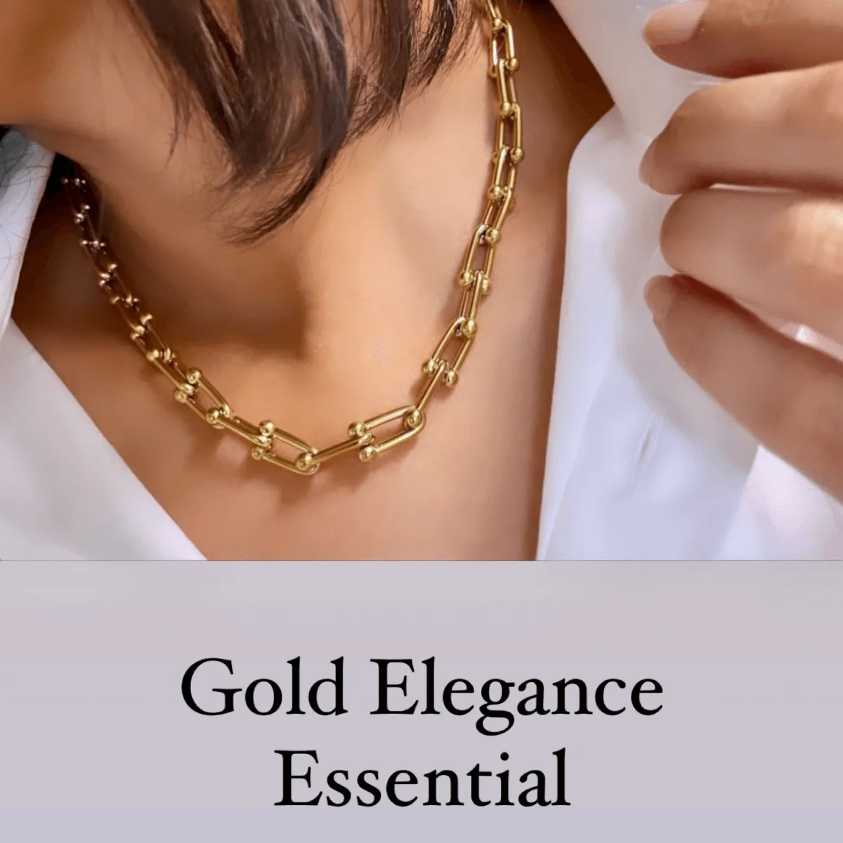 Gold Link Chain Necklace - Graduated sold by Mason & Madison Co. product image thumbnail 4